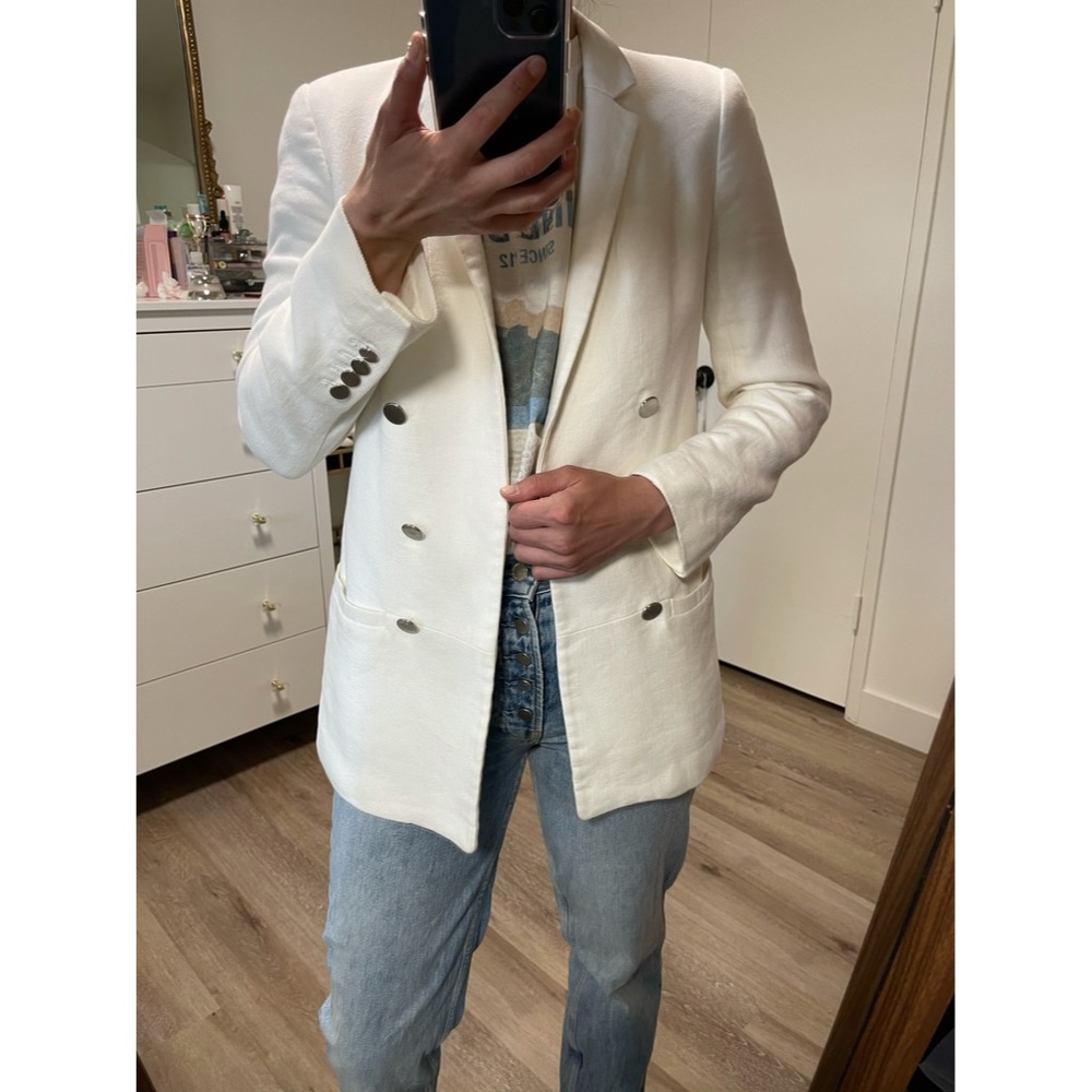 Zara White Blazer